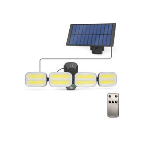 LED Solárny reflektor so senzorom 4xLED/2,5W/6V IP65 + diaľkové ovládanie