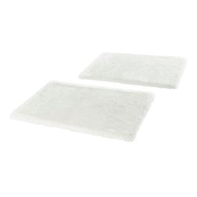 Súprava 2 bielych koberčekov k posteli Mint Rugs Soft, 90 x 140 cm
