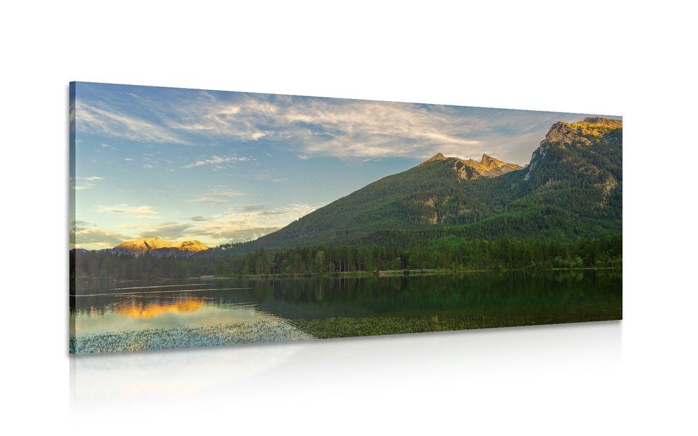 Obraz jazero pri horách - 120x60