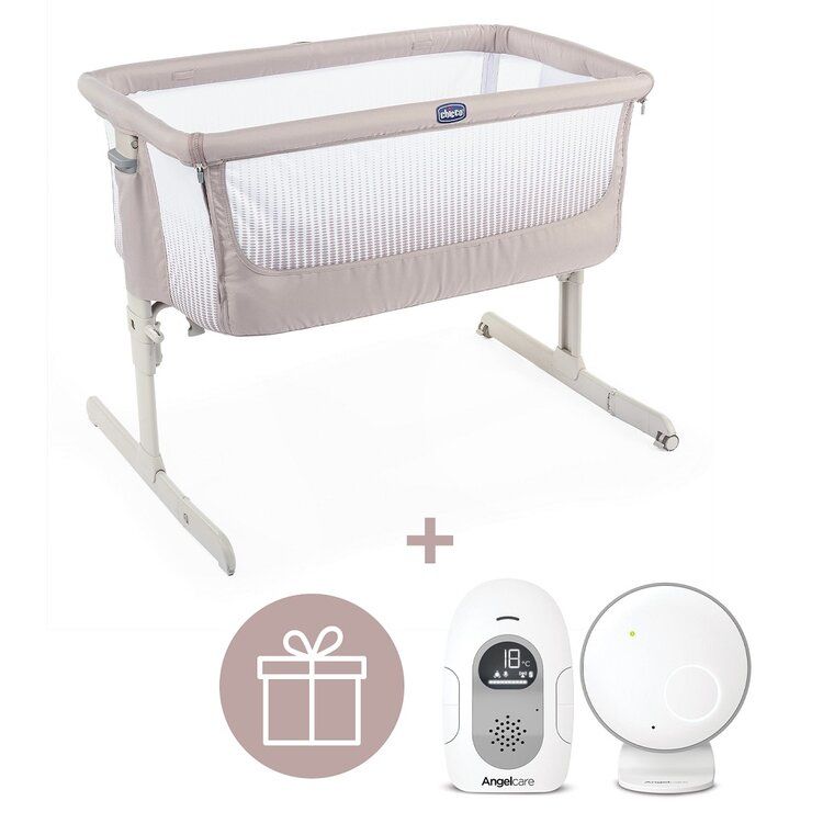 CHICCO Postieľka Next2Me Air - Dark Beige + ANGELCARE AC110 Monitor zvuku digitálny ZADARMO