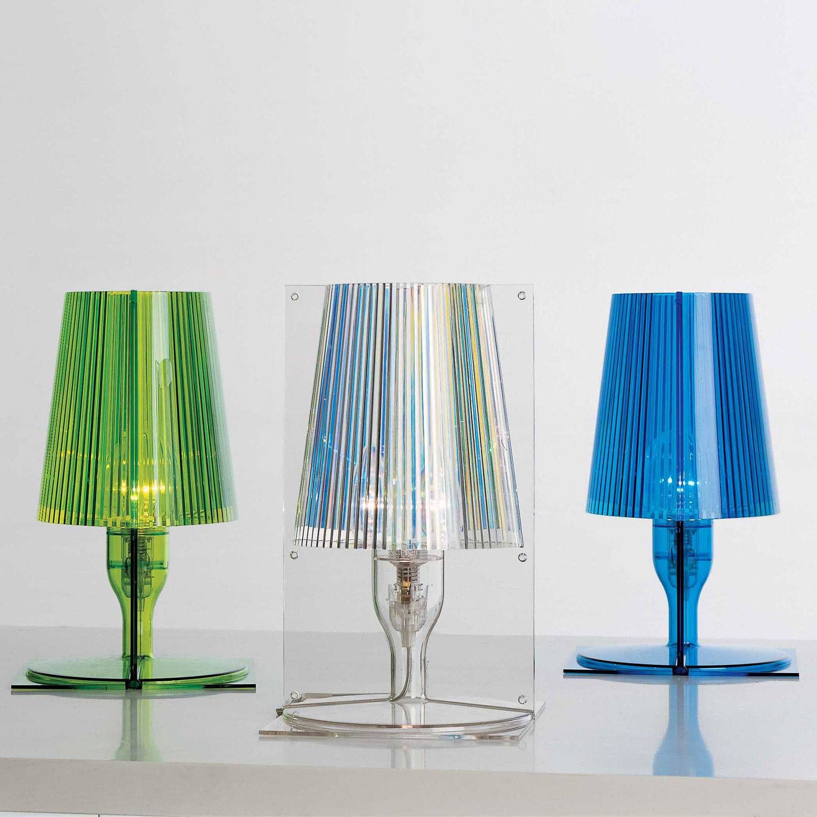 Kartell Take stolná lampa, olivovozelená, Obývacia izba / jedáleň, polykarbonát, E14, 28W, P: 19 cm, L: 18.5 cm, K: 31cm