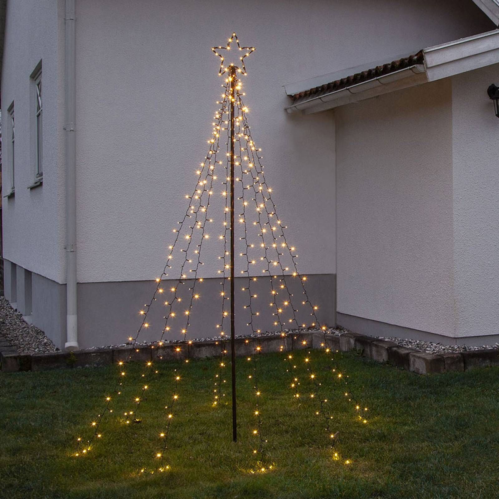 STAR TRADING LED svetelný strom Spiky, kov, K: 235cm