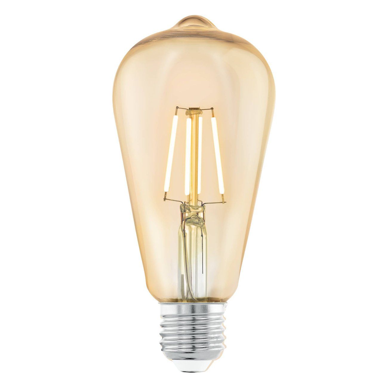 EGLO 110055 LED celosklenená žiarovka E27 Vintage filament ST64 4W/26W 270lm 2200K jantárová