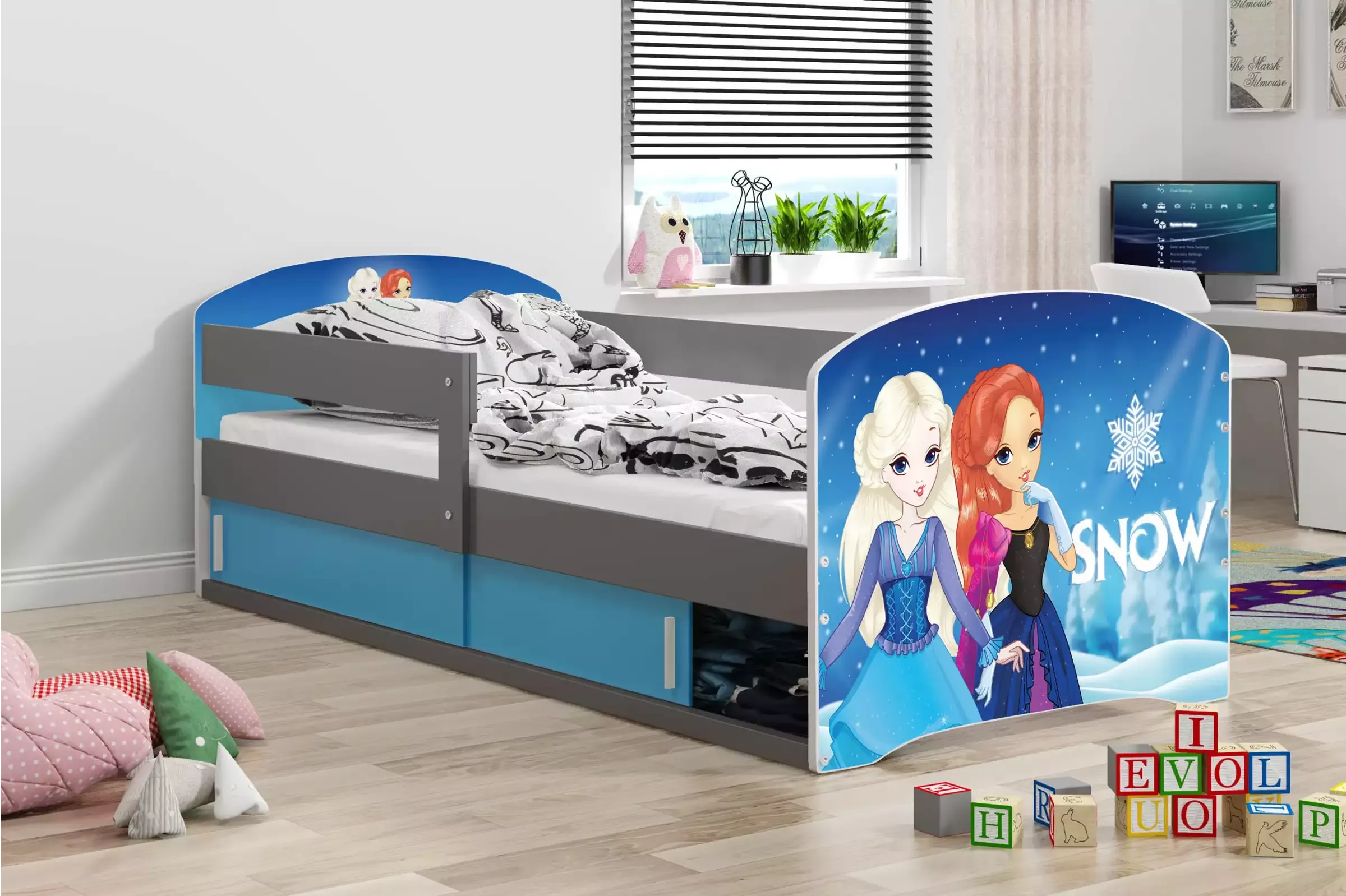 Posteľ LUKI 160x80cm - Grafit - SNOW