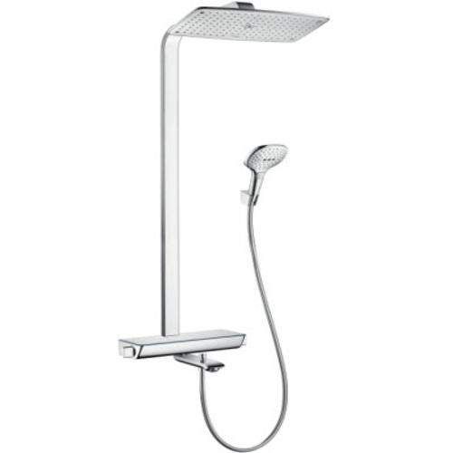 HansGrohe Raindance Select - Termostatická vaňová batéria Showerpipe 360 s príslušenstvom, biela/chróm 27113400