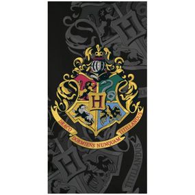 BrandMac · Plážová osuška Harry Potter - motiv erb Hogwarts - 100% bavlna - 70 x 140 cm