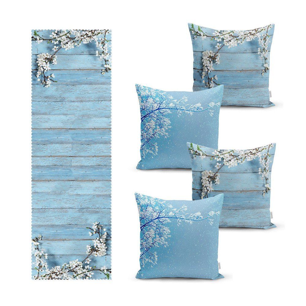 Set 4 ks obliečok na vankúš a behúňa na stôl – Mila Home