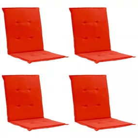 Vodeodolné podušky na záhradné stoličky 4 ks Dekorhome Červená