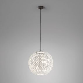 Bover Nans Sphere S/60 LED svietidlo béžová, ušľachtilá oceľ, hliník, syntetické vlákno, polykarbonát, 14W