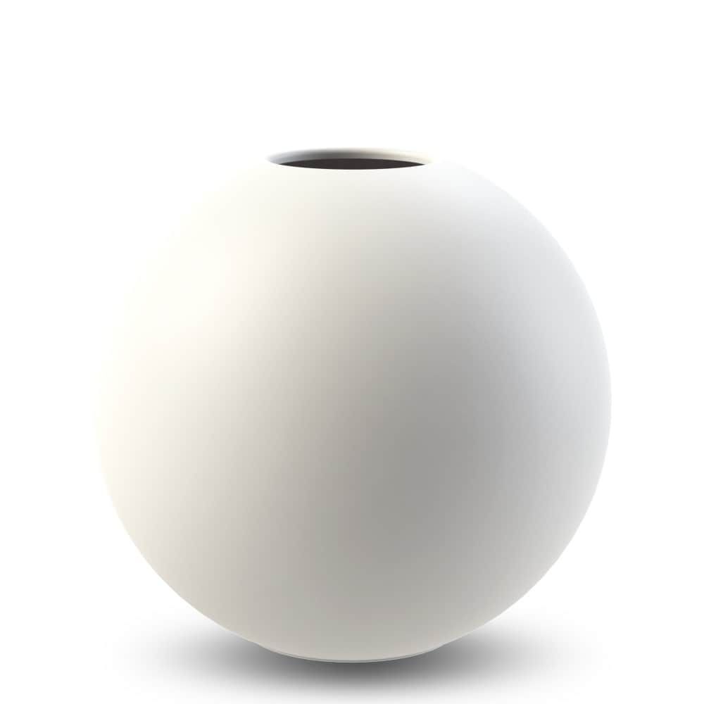 COOEE Design Okrúhla váza Ball White 10 cm