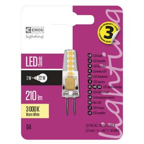 Emos LED žiarovka ZQ8620 JC 2W G4 210lm 3000K