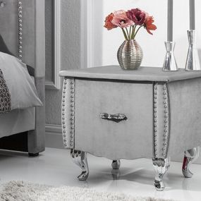 LuxD Nočný stolík Spectacular, 45 cm, strieborno-sivý