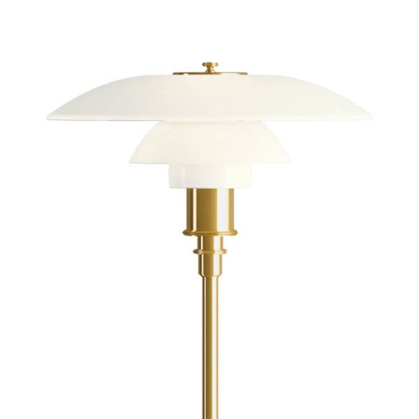 Louis Poulsen PH 3 1/2-2 1/2 stojaca lampa mosadz, Obývacia izba / jedáleň, mosadz, oceľ, sklo, E27, 70W, K: 130cm