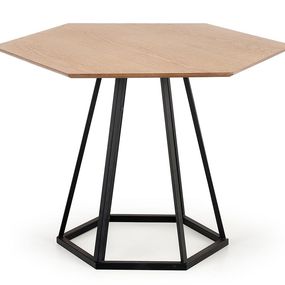 Halmar HERMAN stôl doska - prírodná, noha - čierna