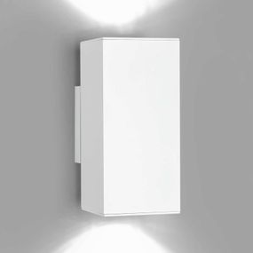 Milan Iluminación Dau Double – nástenná lampa biela, Obývacia izba / jedáleň, hliník, GU10, 75W, L: 8 cm, K: 17.4cm