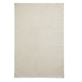Krémovobiely umývateľný koberec z recyklovaných vlákien 160x230 cm Flores – Think Rugs