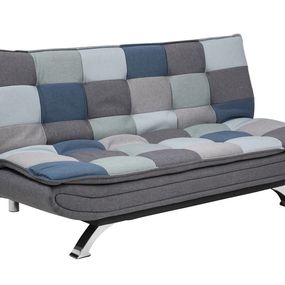 Dkton Dizajnová rozkladacia sedačka Alun, 196 cm, patchwork