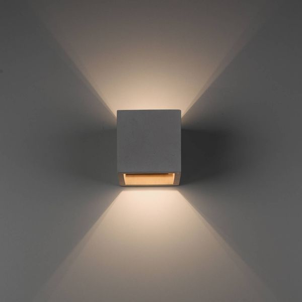 Paul Neuhaus Eton nástenné svetlo z betónu hranaté, Obývacia izba / jedáleň, betón, G9, 25W, L: 11.5 cm, K: 11.5cm