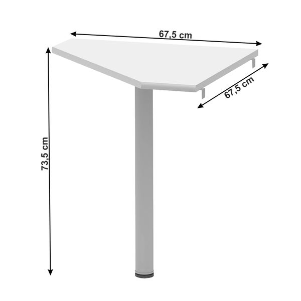 Rohová stolová spojka Johan 2 New 06 - biela / kov