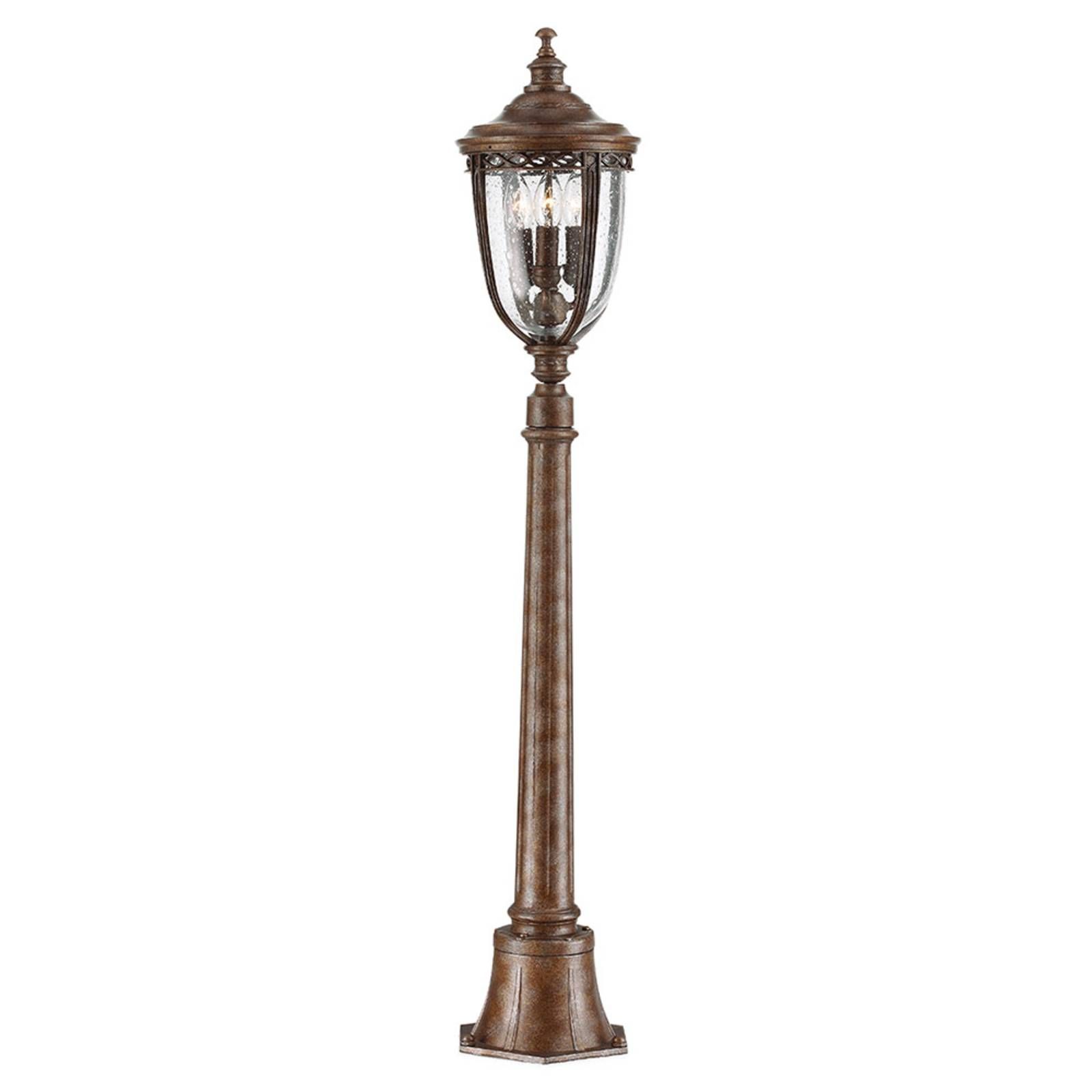 Elstead Chodníkové svietidlo English Bridle, bronz, oceľ, sklo, E14, 60W, K: 118cm