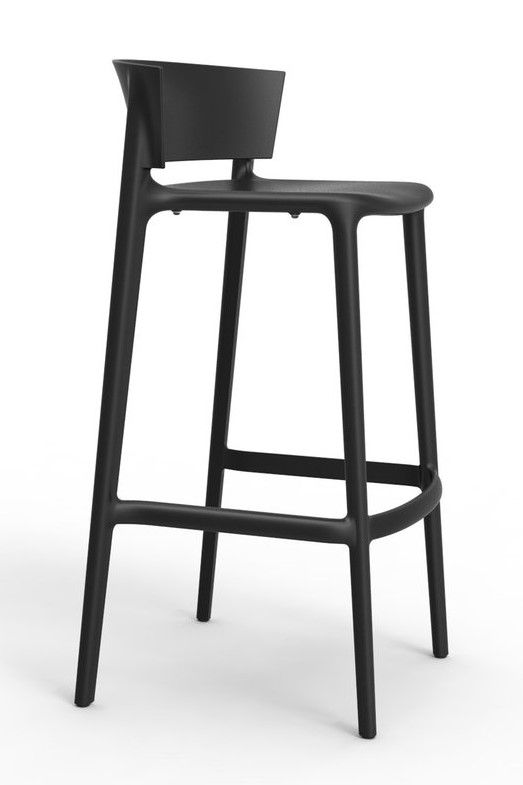 VONDOM - Barová stolička AFRICA - čierna