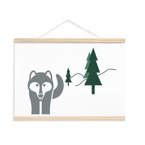 Pieris design Detský plagát - Vlk v lese