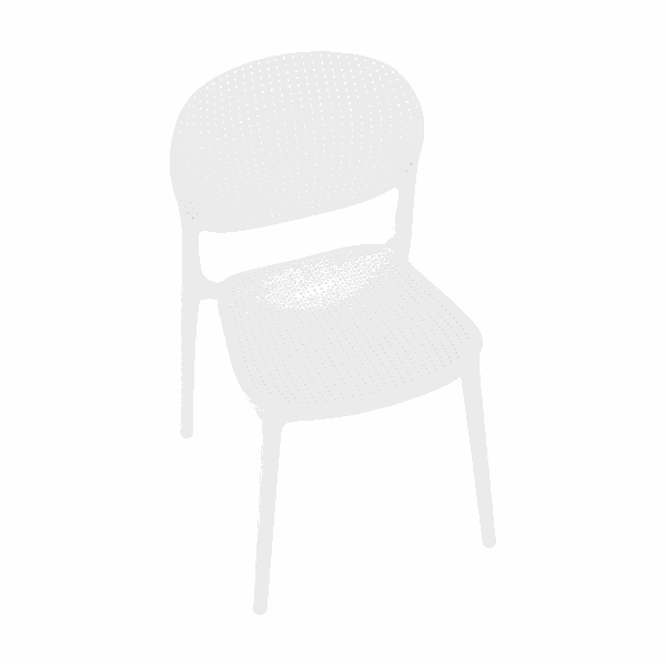 Stohovateľná stolička, biela, FEDRA