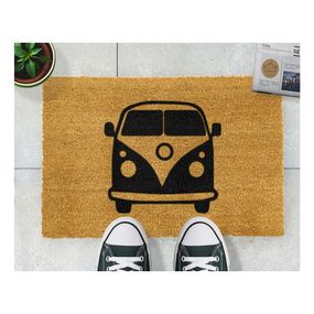 Rohožka z prírodného kokosového vlákna Artsy Doormats Campervan, 40 x 60 cm