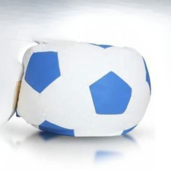 Sedací vak malá bielo modrá futbalová lopta TiaHome