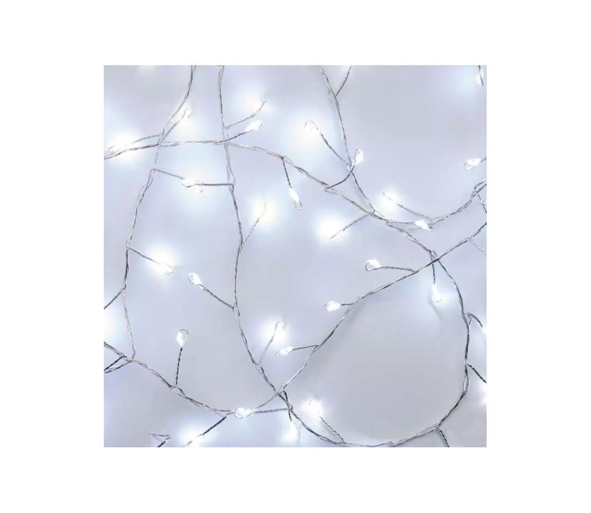 LED Vianočná reťaz 100xLED/3xAA 2,7 m studená biela