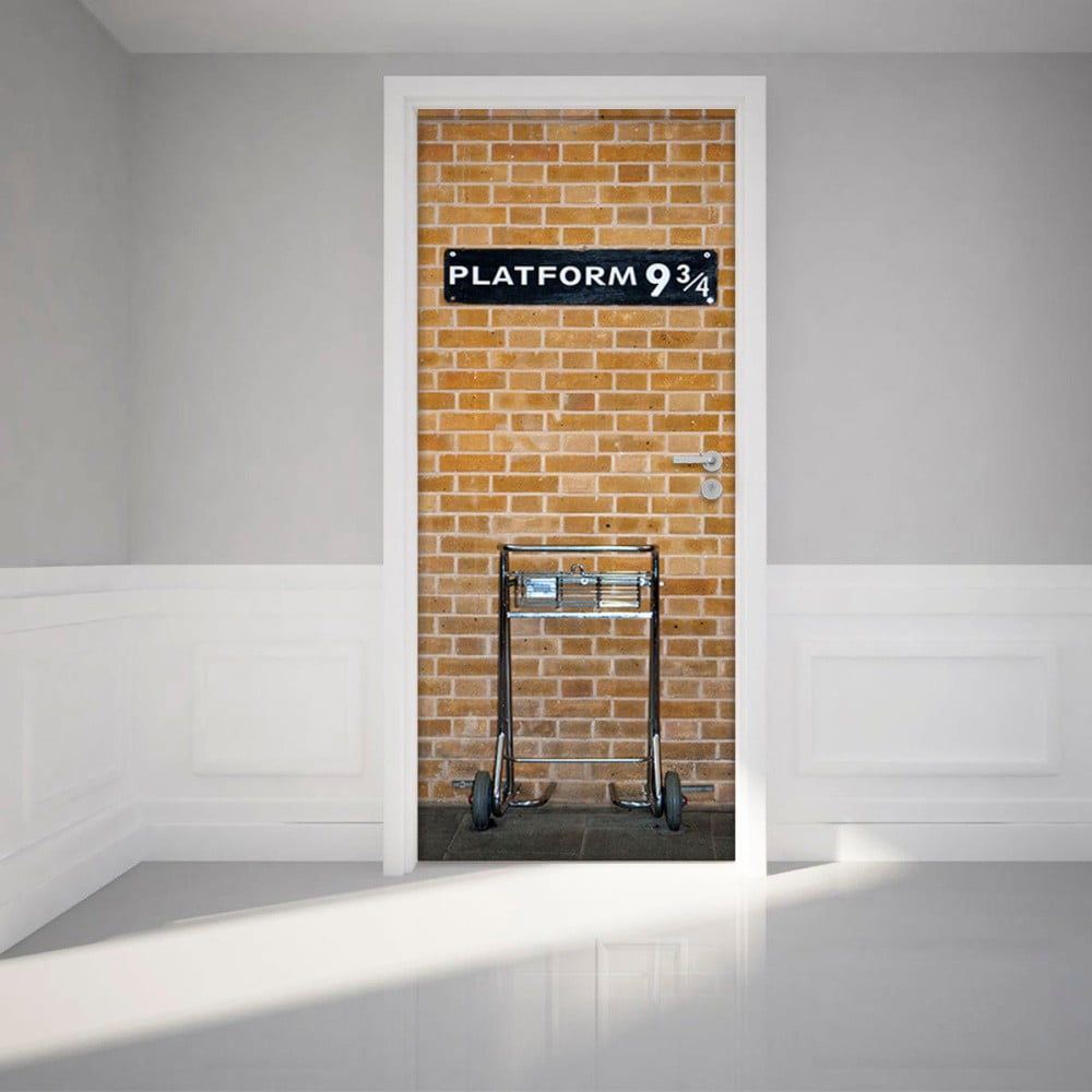Adhezívna samolepka na dvere Ambiance Harry Potter Platform, 83 x 204 cm