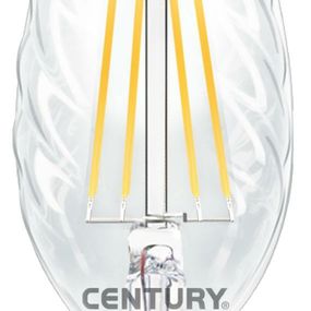 CENTURY LED FILAMENT SVÍČKA TWIST ČIRÁ 4W E14 4000K 470Lm 360d 35x98mm IP20 CEN INTOR-041440