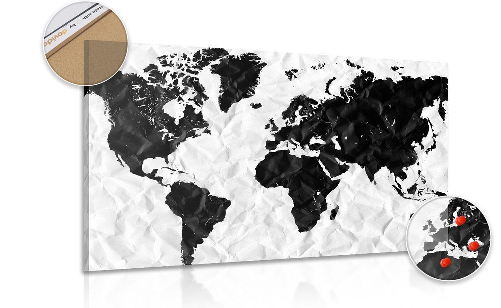 Obraz na korku zaujímavá mapa sveta