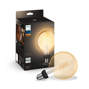 LED Stmievateľná žiarovka Philips Hue WHITE FILAMENT G125 E27/7W/230V 2100K