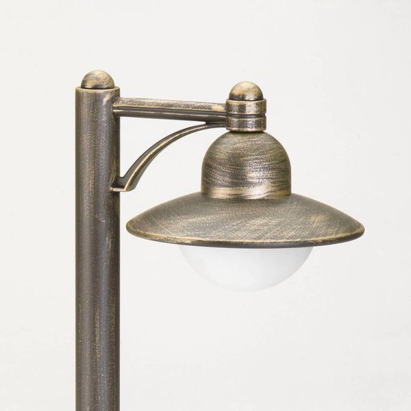 Albert Leuchten Chodníkové svietidlo Carla konzola hnedá/mosadz, hliníková zliatina, sklo, E27, 75W, L: 26 cm, K: 90cm