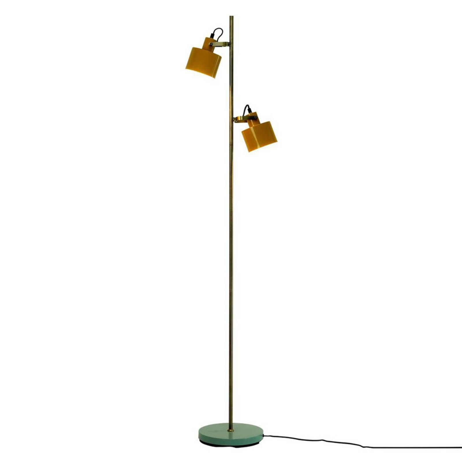 Dyberg Larsen Ocean stojaca lampa kari/tyrkys, Pracovňa / Kancelária, oceľ, E14, 40W, L: 50 cm, K: 160cm