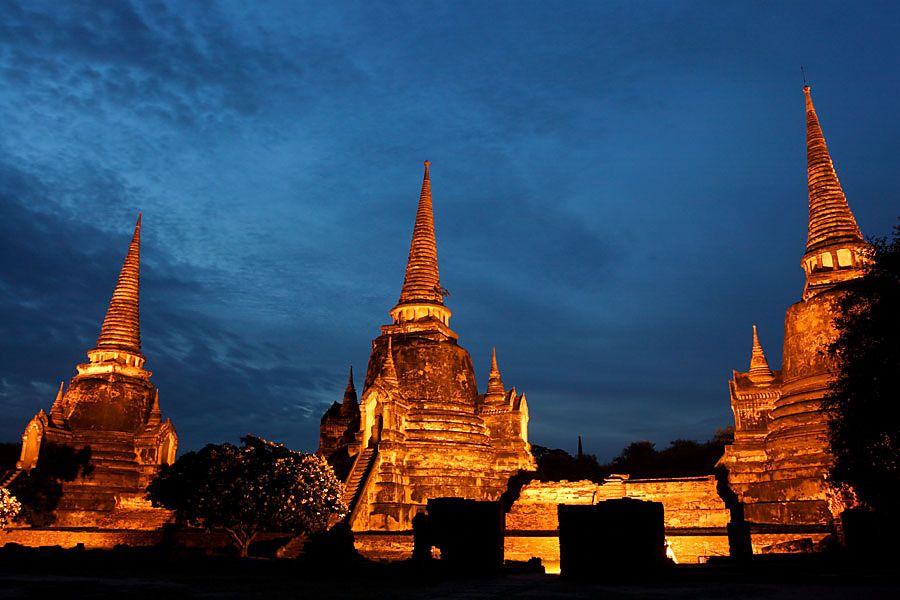 Tapety Miest - Thajsko Wat Phra Sri Sanphet 3367 - samolepiaca