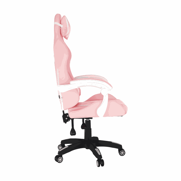 Kancelárske/herné kreslo, ružová/biela, PINKY