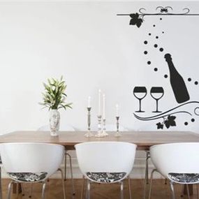 DomTextilu Nálepka na stenu do kuchyne pre milovníkov vína 50 x 100 cm