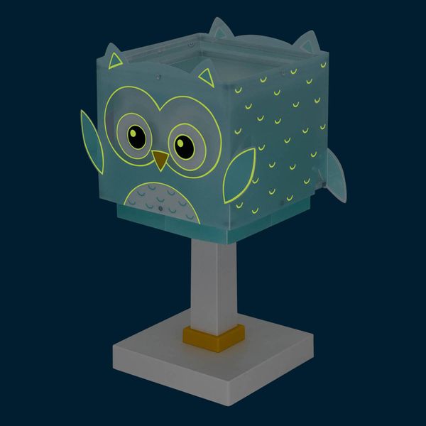 Dalber Little Owl stolová lampa s motívom sovy, Detská izba, plast, E14, 8W, P: 18.5 cm, L: 13.5 cm, K: 29cm