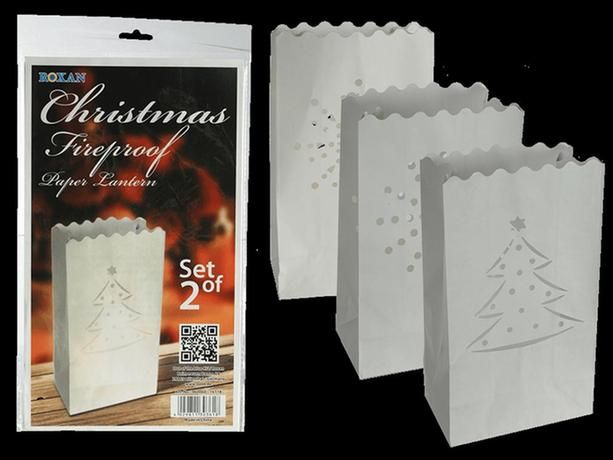  Lampáš vianočný, 2 ks, ohňovzdorný papier