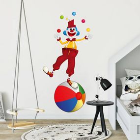 Nálepka na stenu - Šťastný klaun