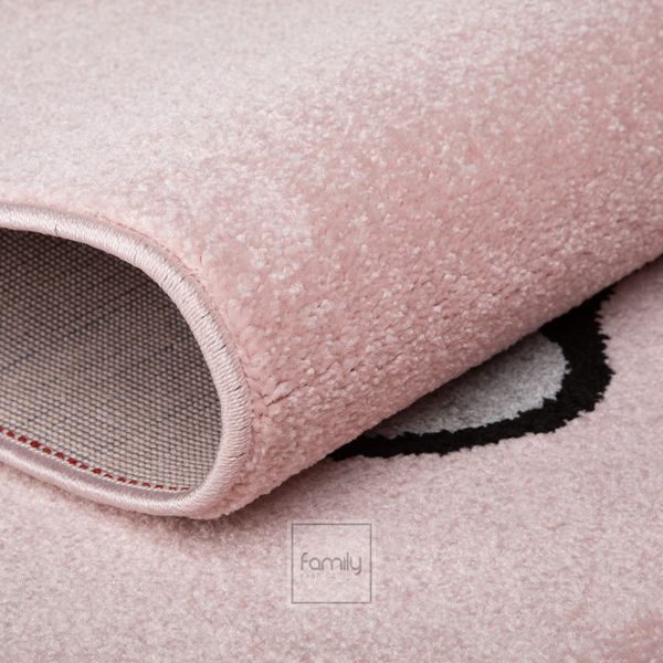 DomTextilu Detský moderný koberec ružový so vzorom pandy 64089-238278