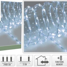 HOMESTYLING Vánoční světelný řetěz studená bílá 800 LED / 24 m KO-AX9621040