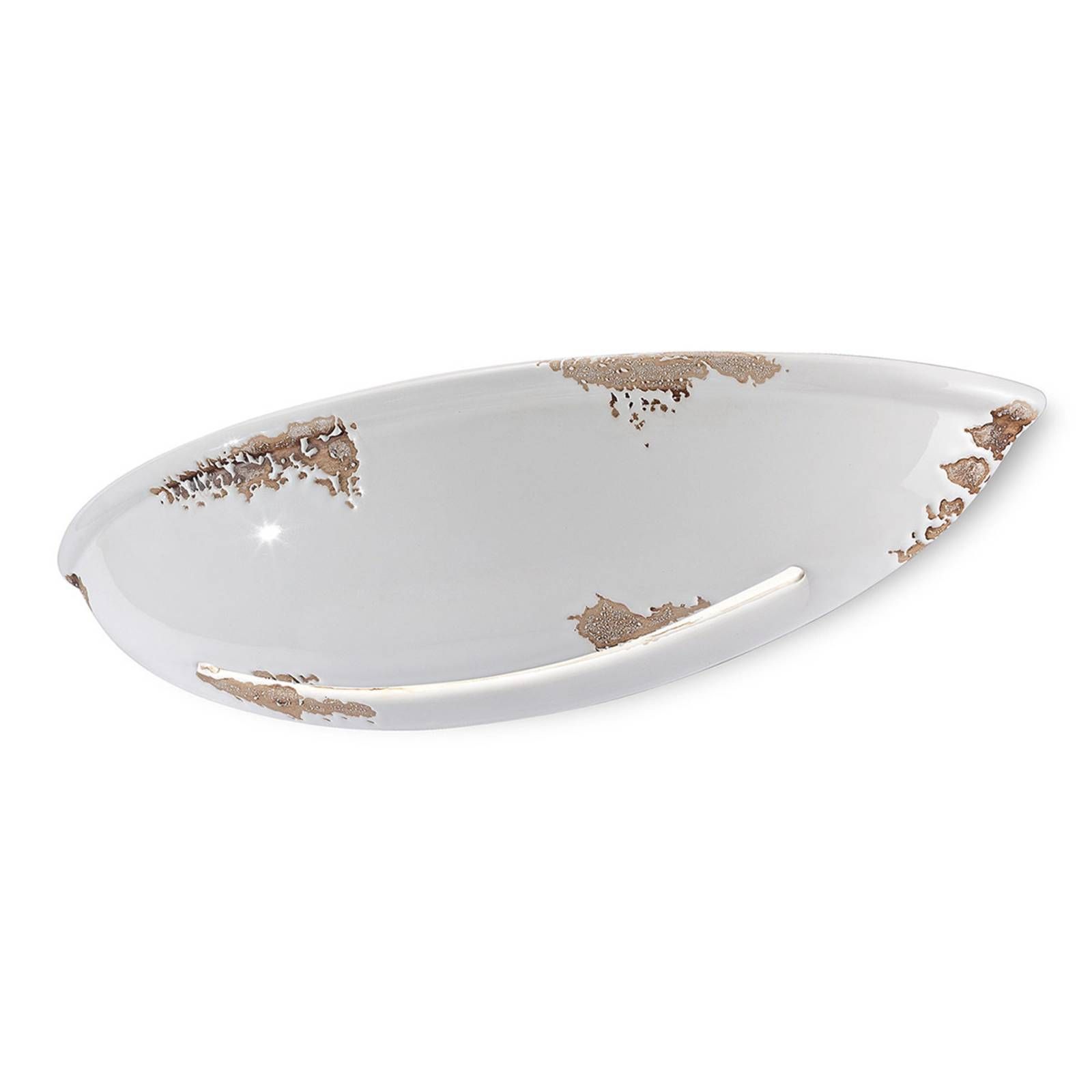 Ferroluce Vintage nástenné svietidlo C304/14 biele, Obývacia izba / jedáleň, keramika, E14, 46W, L: 41 cm, K: 9.5cm