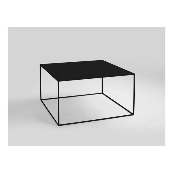 Čierny konferenčný stolík CustomForm Tensio, 80 × 80 cm