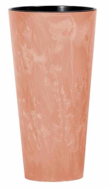 Kinekus Kvetináč vysoký plastový, priemer 20cm, TUBUS SLIM BETON EFFECT, terakota