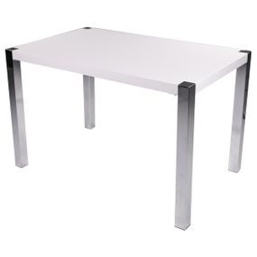 Sconto Jedálenský stôl CHIPER biela, vysoký lesk