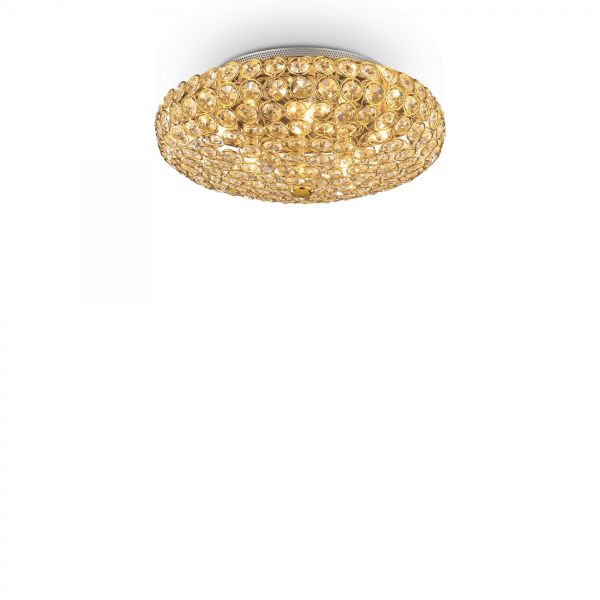 prisadené nástenné a stropné svietidlo Ideal lux KING 073187 - zlatá