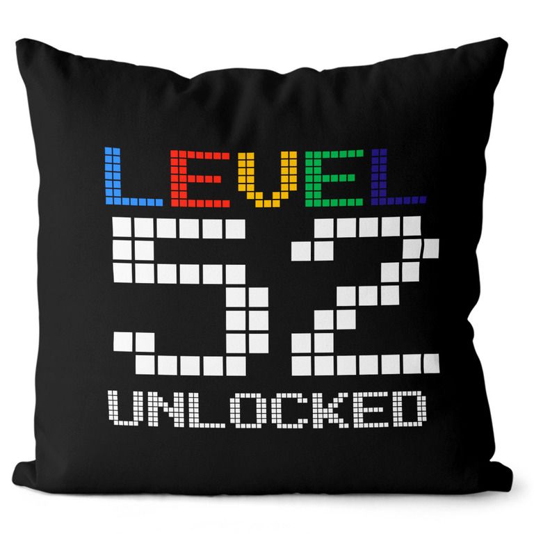 Vankúš Level unlocked (vek: 52, Velikost: 55 x 55 cm)